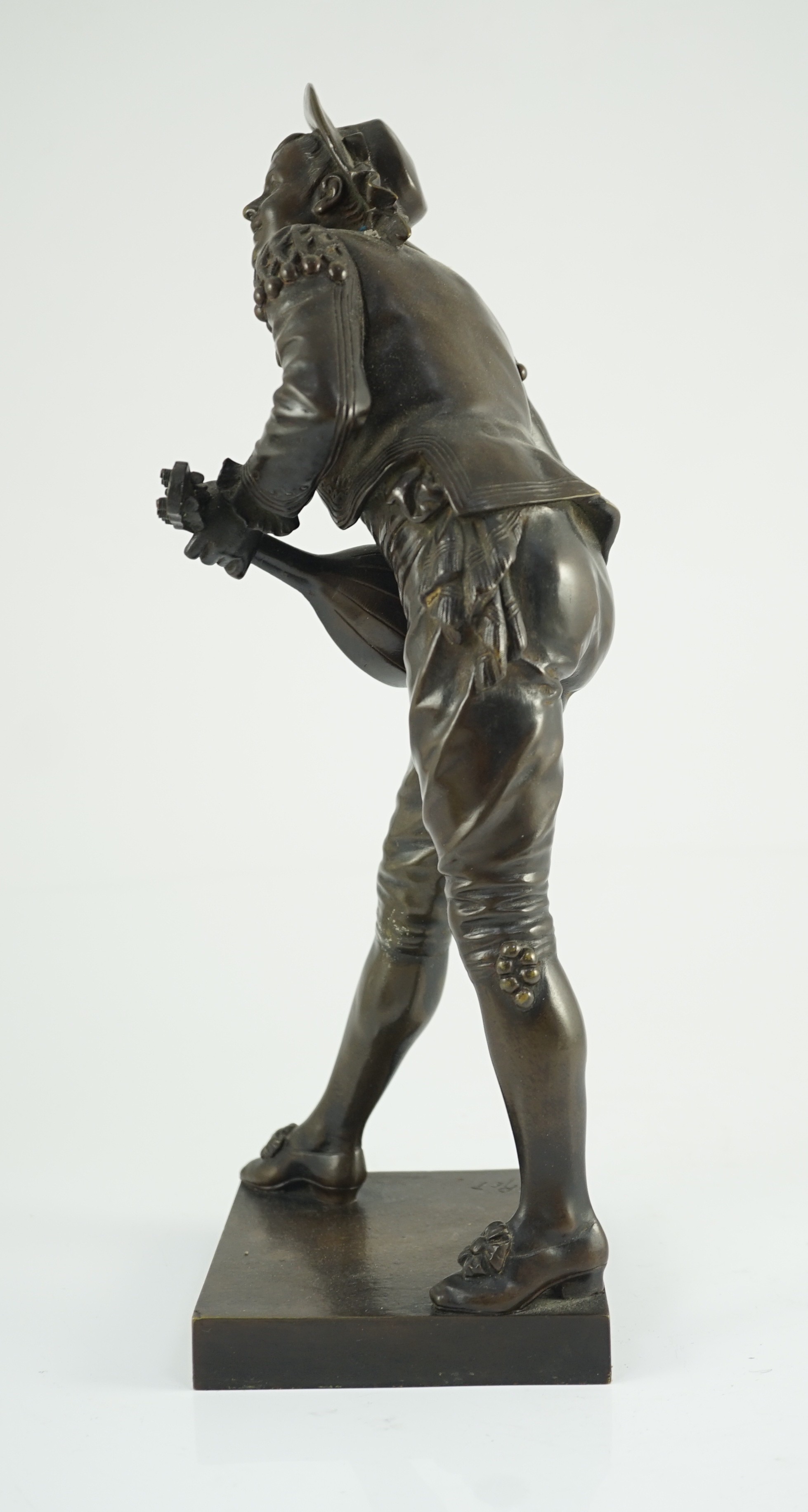 Eutrope Bouret (French, 1833-1906). A bronze figure of 'Figaro', 36cm high